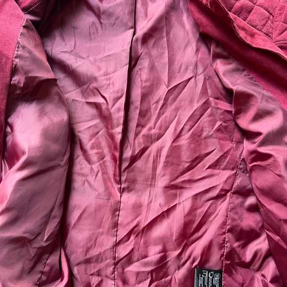 Joes jd 100% Leather Deep Red Moto Jacket Size Small 15” across and 20” length - Picture 3 of 5